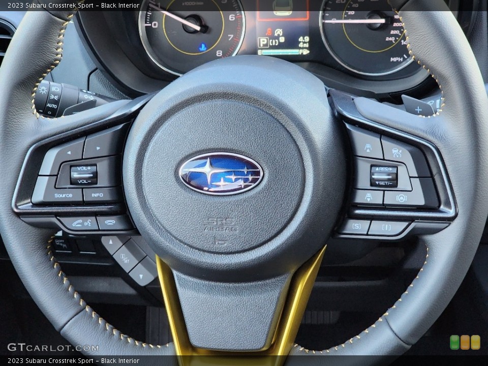 Black Interior Steering Wheel for the 2023 Subaru Crosstrek Sport #145509711
