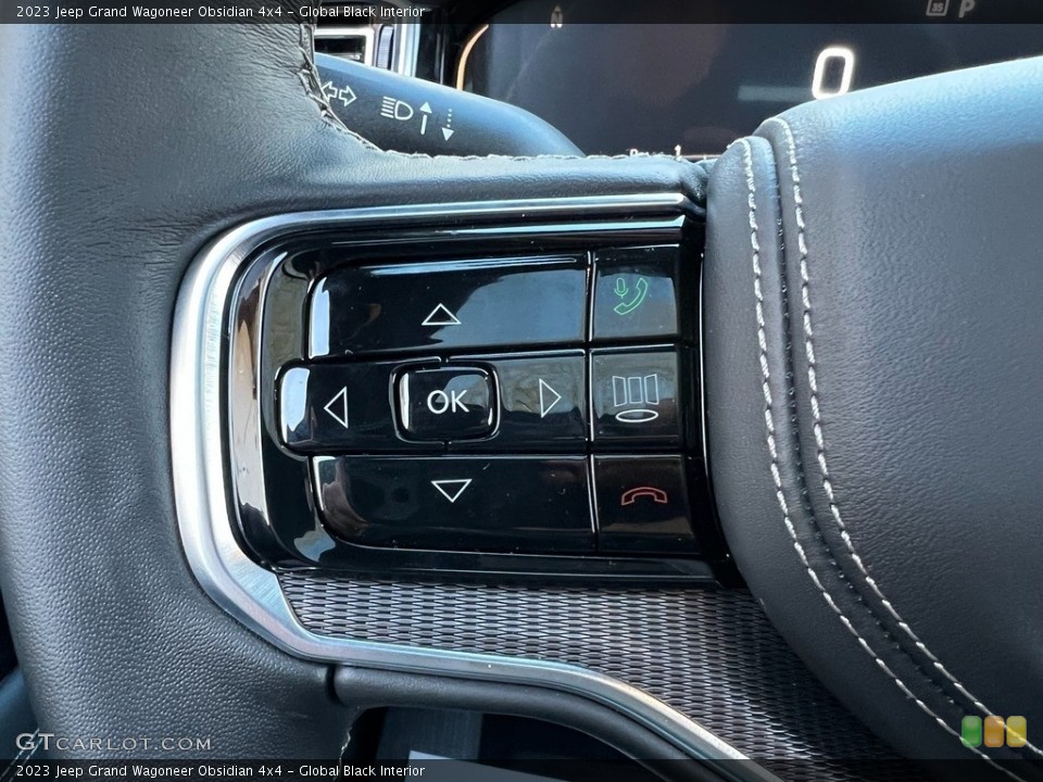 Global Black Interior Steering Wheel for the 2023 Jeep Grand Wagoneer Obsidian 4x4 #145510449