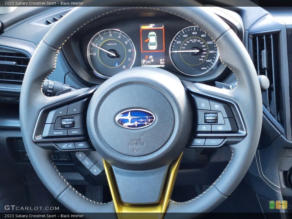 Black Interior Steering Wheel for the 2023 Subaru Crosstrek Sport #145510470