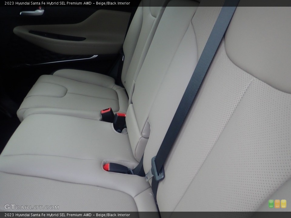 Beige/Black Interior Rear Seat for the 2023 Hyundai Santa Fe Hybrid SEL Premium AWD #145510662