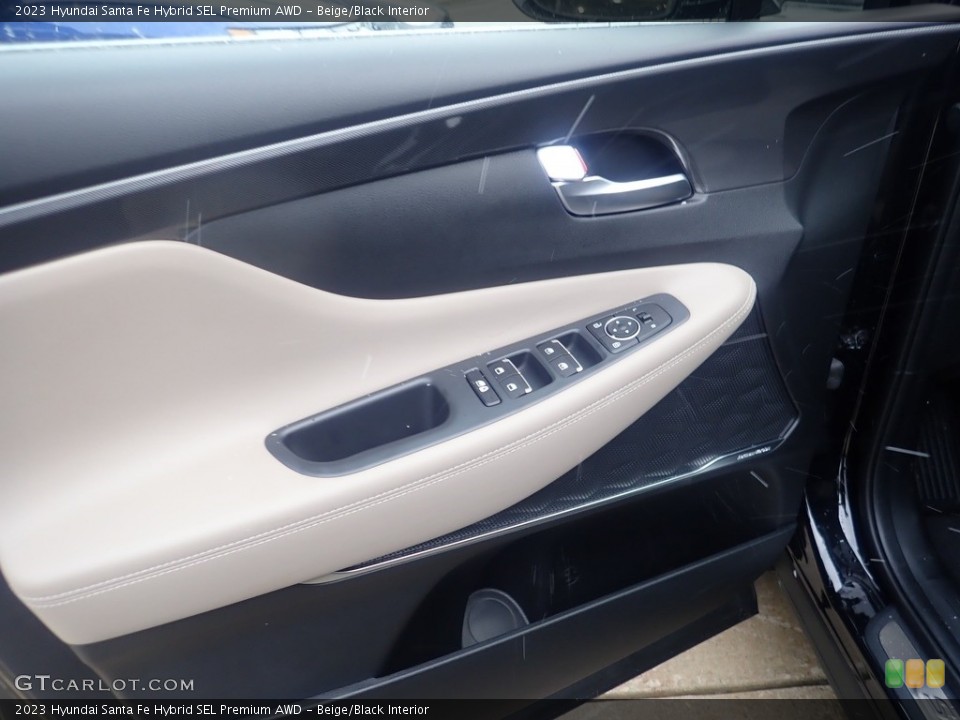 Beige/Black Interior Door Panel for the 2023 Hyundai Santa Fe Hybrid SEL Premium AWD #145510707