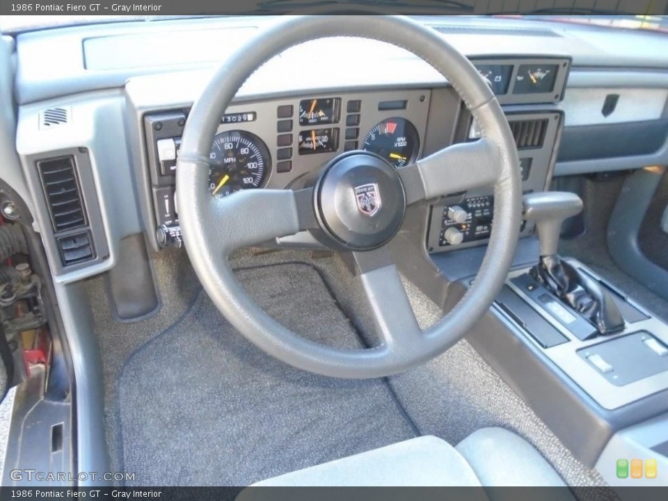 Gray Interior Steering Wheel for the 1986 Pontiac Fiero GT #145511307