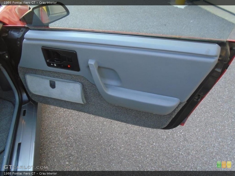 Gray Interior Door Panel for the 1986 Pontiac Fiero GT #145511451