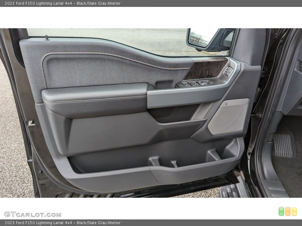 Black/Slate Gray Interior Door Panel for the 2023 Ford F150 Lightning Lariat 4x4 #145512153