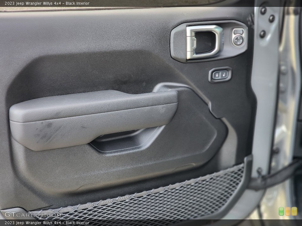 Black Interior Door Panel for the 2023 Jeep Wrangler Willys 4x4 #145512321