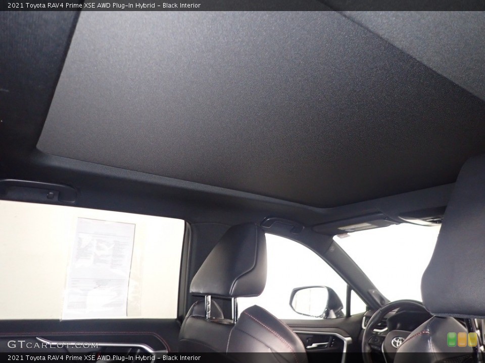 Black Interior Sunroof for the 2021 Toyota RAV4 Prime XSE AWD Plug-In Hybrid #145513155