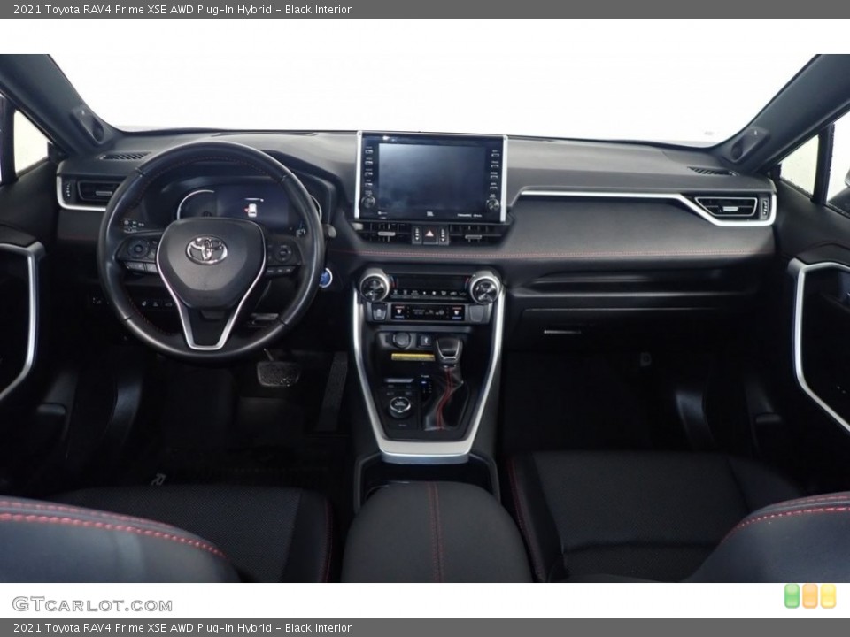 Black Interior Dashboard for the 2021 Toyota RAV4 Prime XSE AWD Plug-In Hybrid #145513422