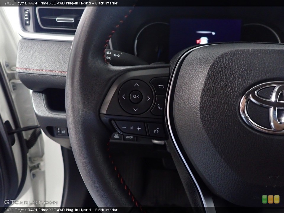 Black Interior Steering Wheel for the 2021 Toyota RAV4 Prime XSE AWD Plug-In Hybrid #145513479