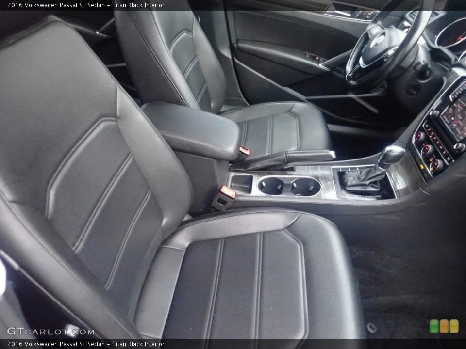 Titan Black Interior Front Seat for the 2016 Volkswagen Passat SE Sedan #145513740