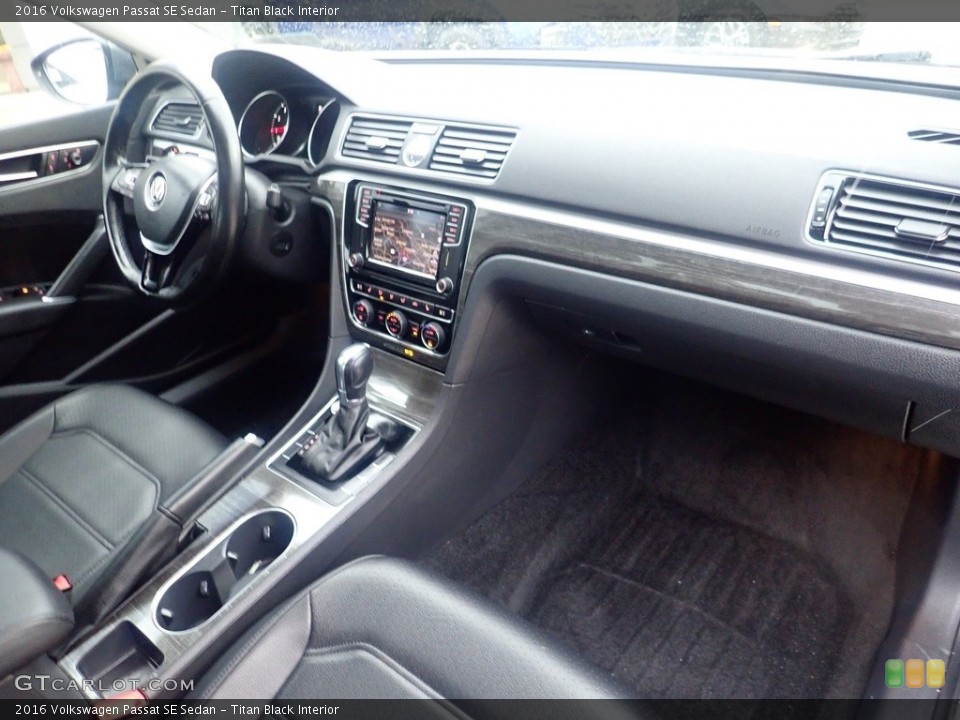 Titan Black Interior Dashboard for the 2016 Volkswagen Passat SE Sedan #145513749