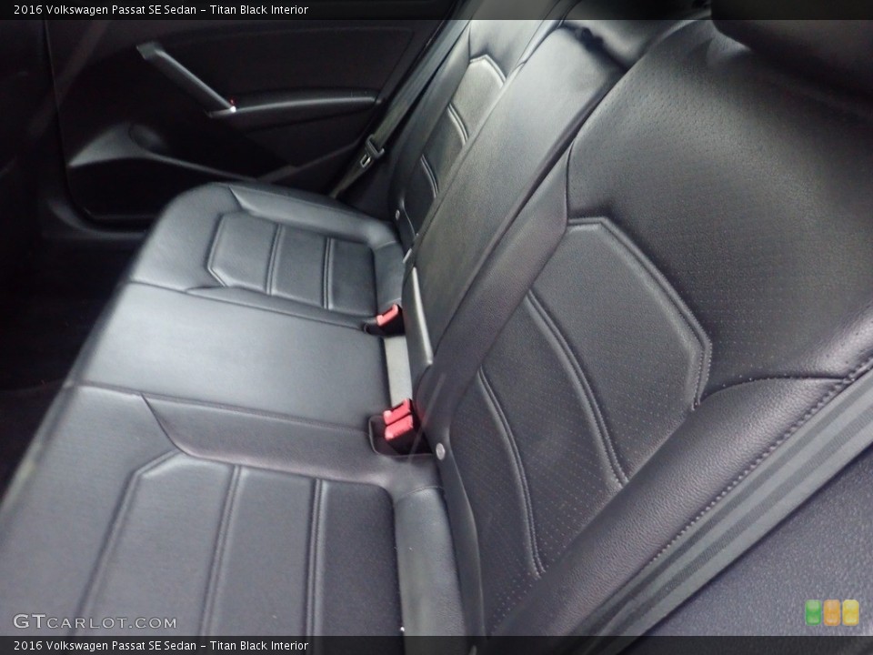 Titan Black Interior Rear Seat for the 2016 Volkswagen Passat SE Sedan #145513791