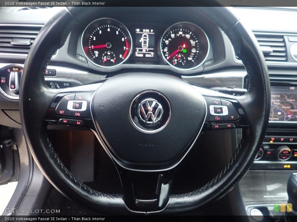 Titan Black Interior Steering Wheel for the 2016 Volkswagen Passat SE Sedan #145513845