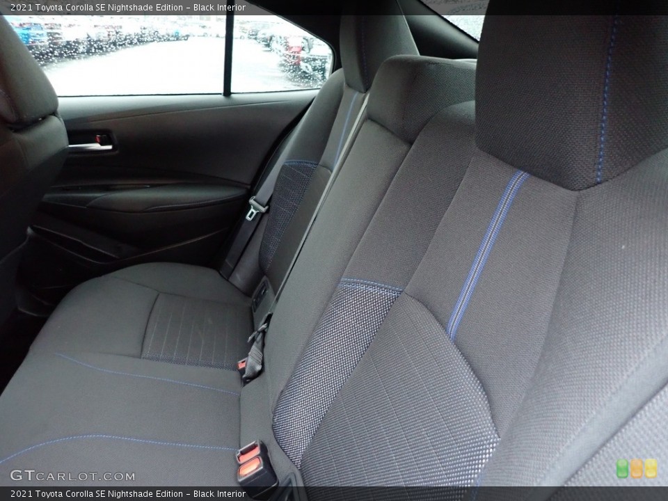 Black Interior Rear Seat for the 2021 Toyota Corolla SE Nightshade Edition #145513941