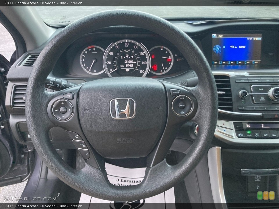 Black Interior Steering Wheel for the 2014 Honda Accord EX Sedan #145514514