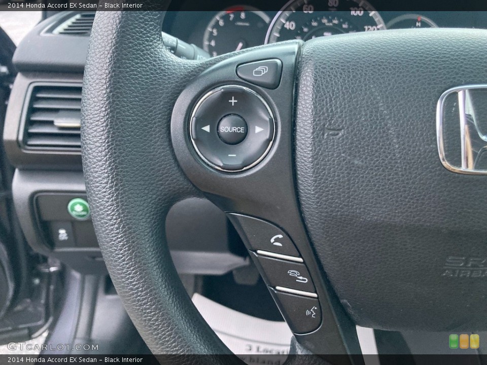 Black Interior Steering Wheel for the 2014 Honda Accord EX Sedan #145514517