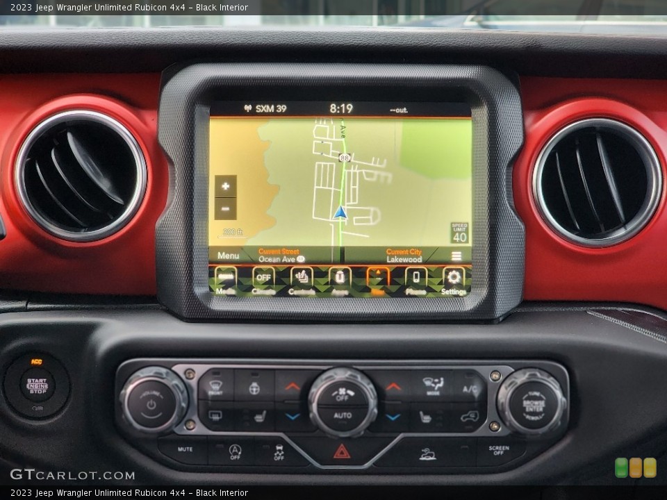 Black Interior Navigation for the 2023 Jeep Wrangler Unlimited Rubicon 4x4 #145515476