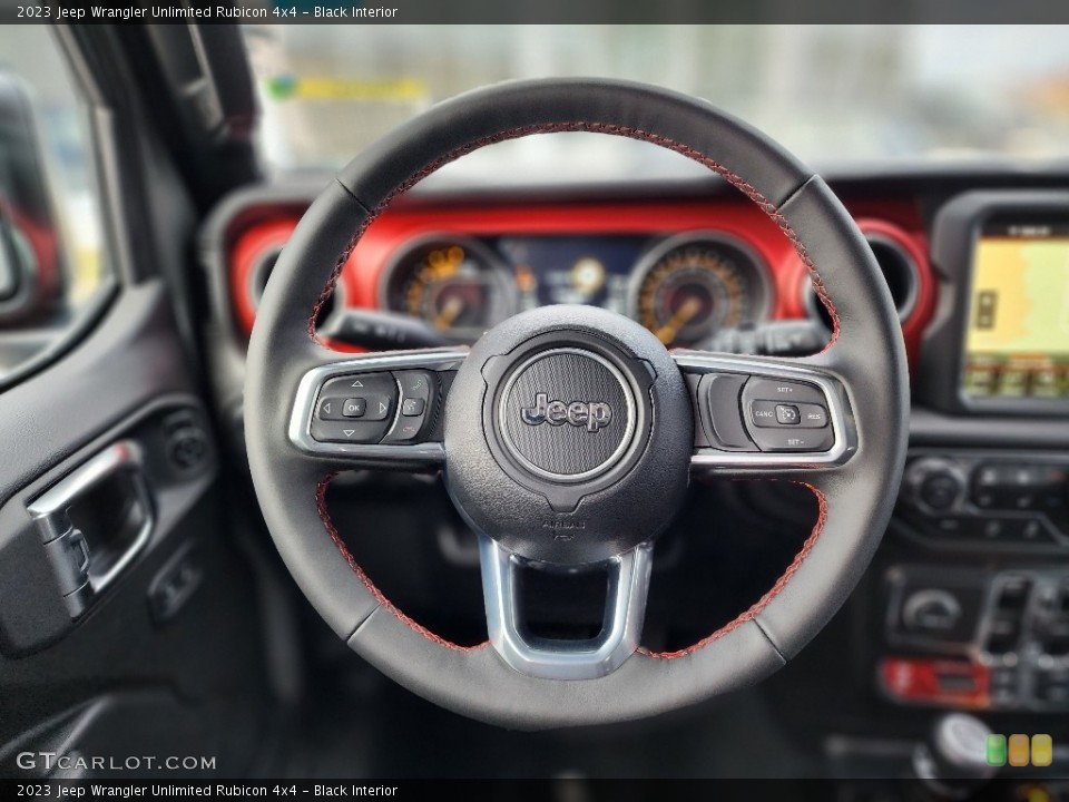 Black Interior Steering Wheel for the 2023 Jeep Wrangler Unlimited Rubicon 4x4 #145515560