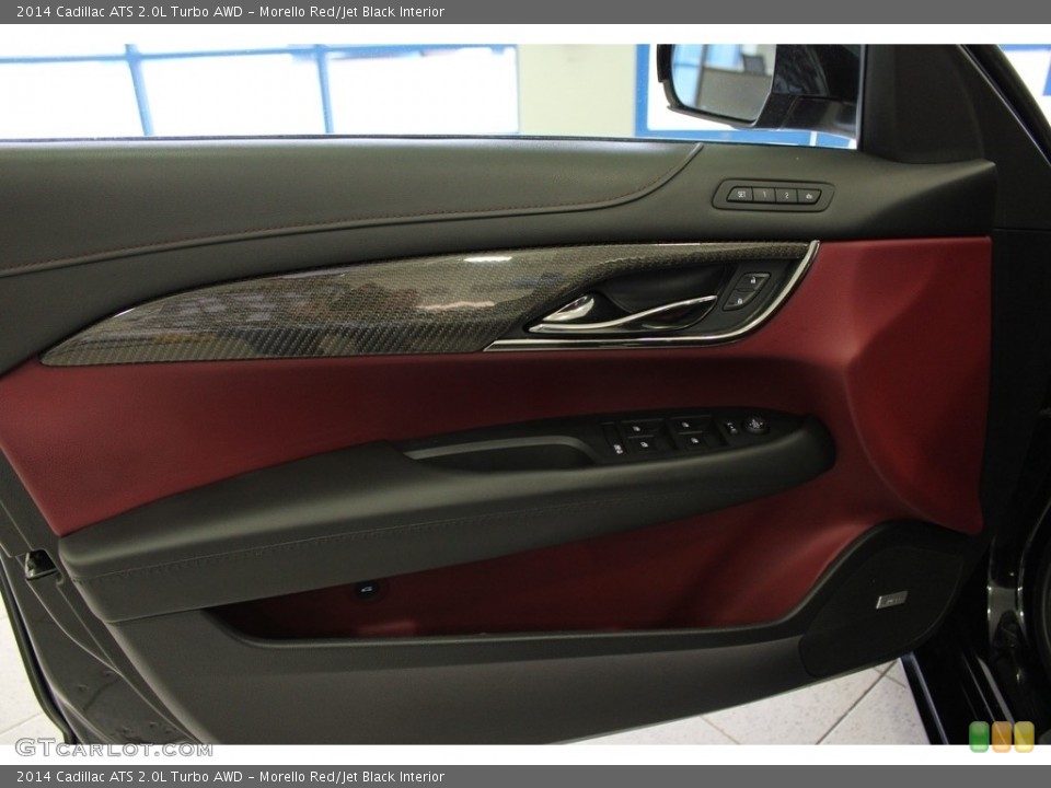 Morello Red/Jet Black Interior Door Panel for the 2014 Cadillac ATS 2.0L Turbo AWD #145515854