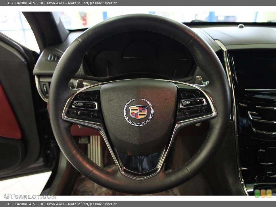 Morello Red/Jet Black Interior Steering Wheel for the 2014 Cadillac ATS 2.0L Turbo AWD #145515938