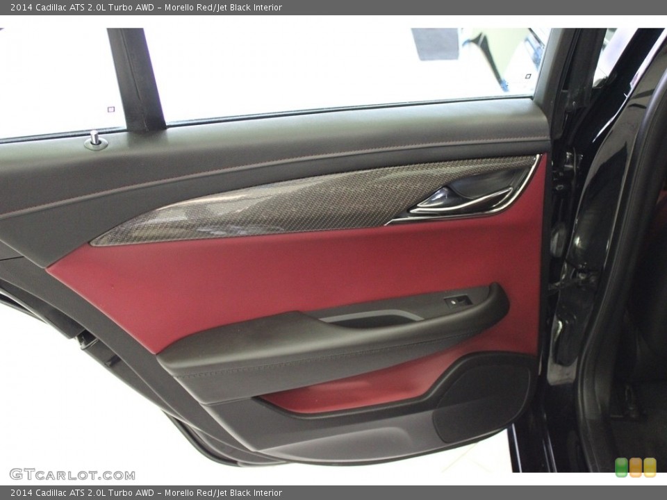Morello Red/Jet Black Interior Door Panel for the 2014 Cadillac ATS 2.0L Turbo AWD #145516112