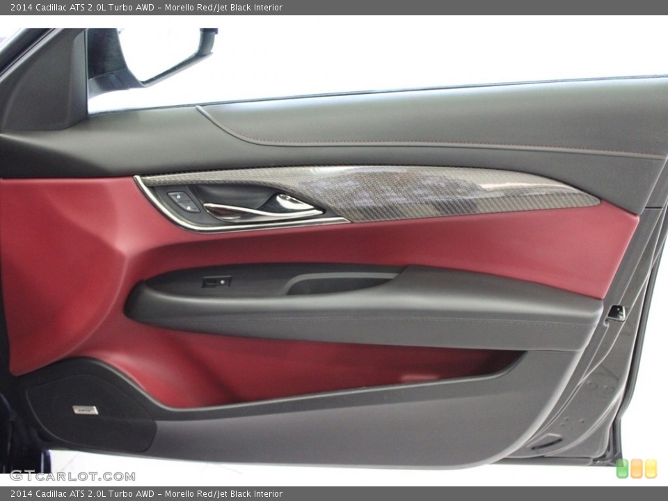 Morello Red/Jet Black Interior Door Panel for the 2014 Cadillac ATS 2.0L Turbo AWD #145516235