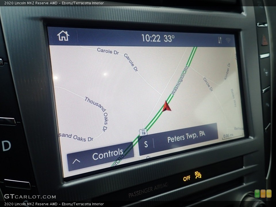Ebony/Terracotta Interior Navigation for the 2020 Lincoln MKZ Reserve AWD #145516367