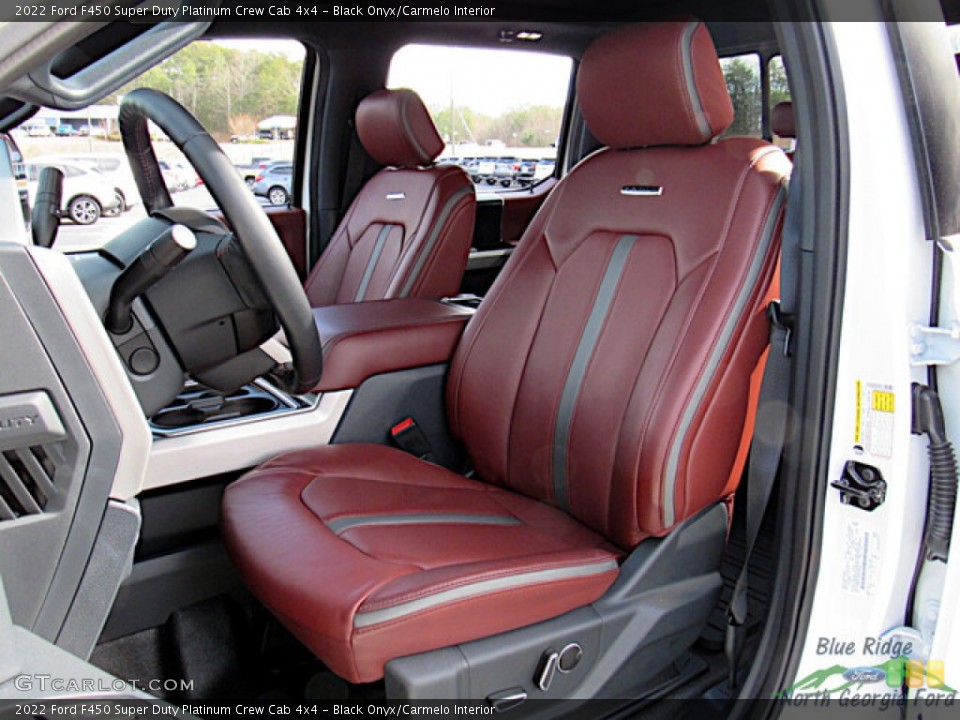 Black Onyx/Carmelo Interior Front Seat for the 2022 Ford F450 Super Duty Platinum Crew Cab 4x4 #145517611