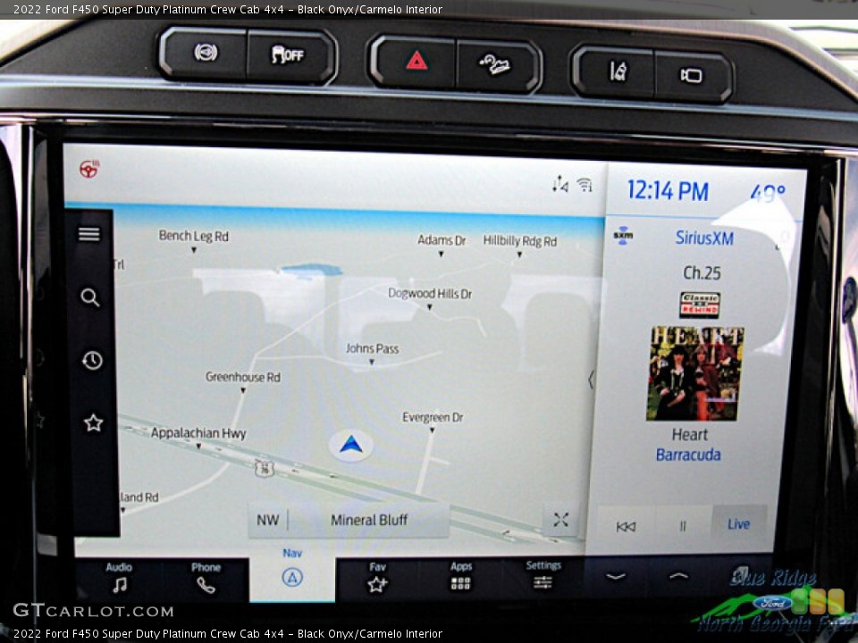 Black Onyx/Carmelo Interior Navigation for the 2022 Ford F450 Super Duty Platinum Crew Cab 4x4 #145517780