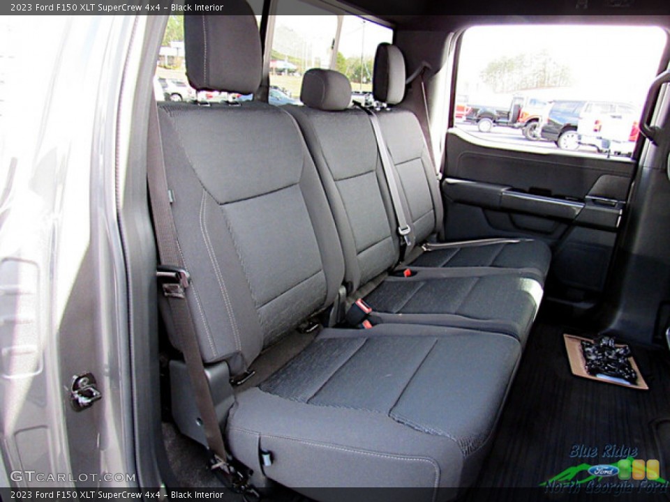 Black Interior Rear Seat for the 2023 Ford F150 XLT SuperCrew 4x4 #145518004