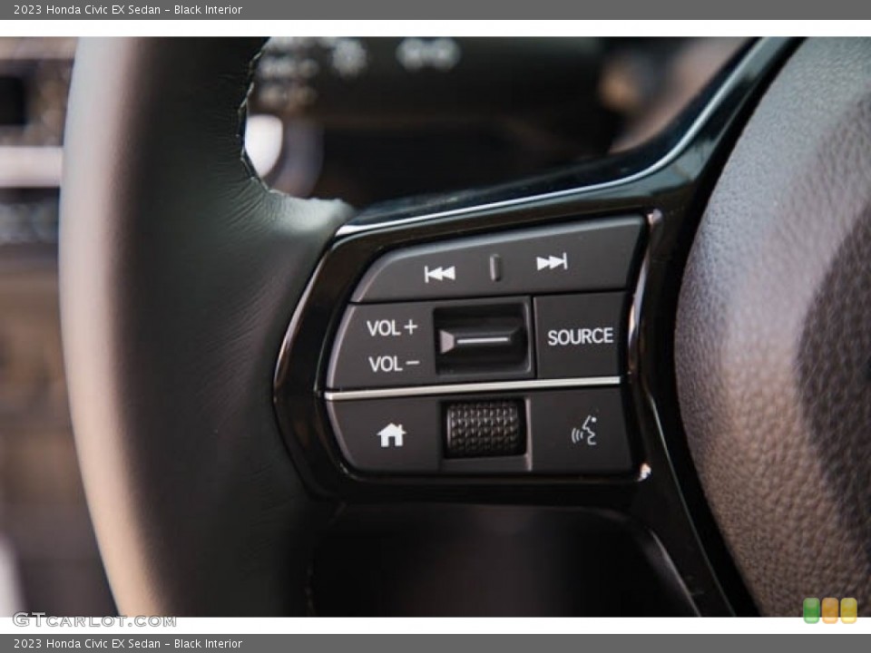 Black Interior Steering Wheel for the 2023 Honda Civic EX Sedan #145518259