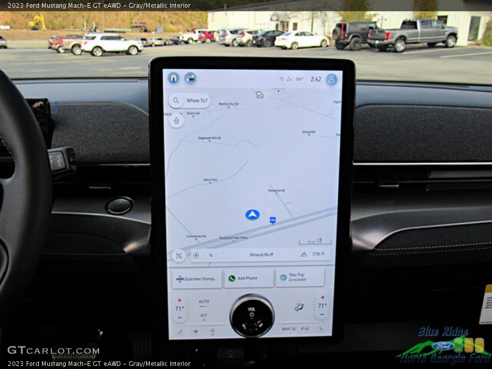 Gray/Metallic Interior Navigation for the 2023 Ford Mustang Mach-E GT eAWD #145518649