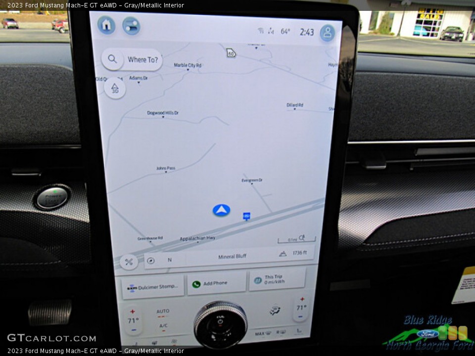 Gray/Metallic Interior Navigation for the 2023 Ford Mustang Mach-E GT eAWD #145518676