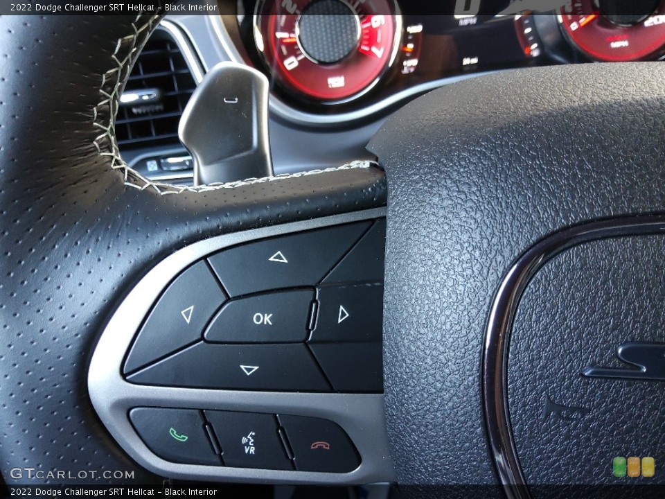 Black Interior Steering Wheel for the 2022 Dodge Challenger SRT Hellcat #145519799