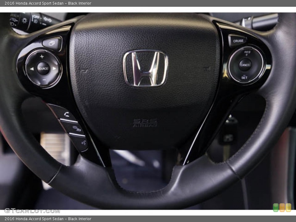 Black Interior Steering Wheel for the 2016 Honda Accord Sport Sedan #145520924