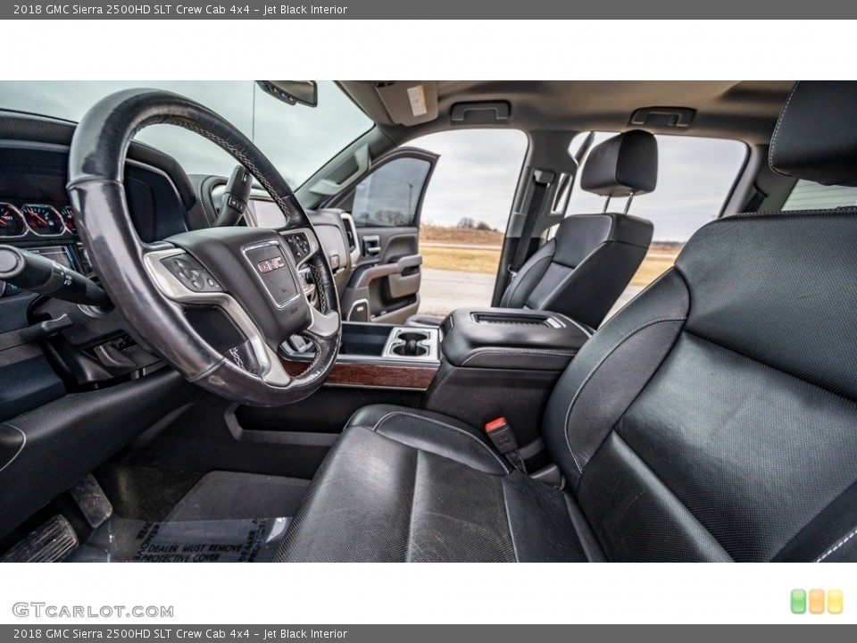 Jet Black Interior Front Seat for the 2018 GMC Sierra 2500HD SLT Crew Cab 4x4 #145521395