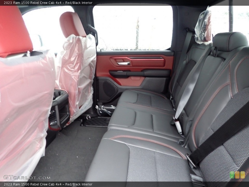 Red/Black Interior Rear Seat for the 2023 Ram 1500 Rebel Crew Cab 4x4 #145521494