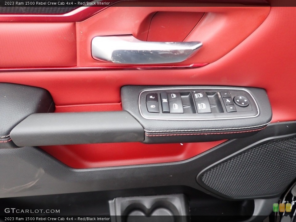 Red/Black Interior Door Panel for the 2023 Ram 1500 Rebel Crew Cab 4x4 #145521557