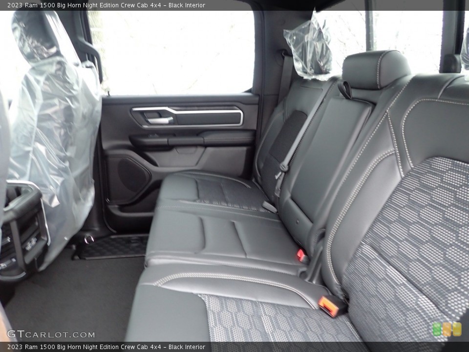 Black Interior Rear Seat for the 2023 Ram 1500 Big Horn Night Edition Crew Cab 4x4 #145521917