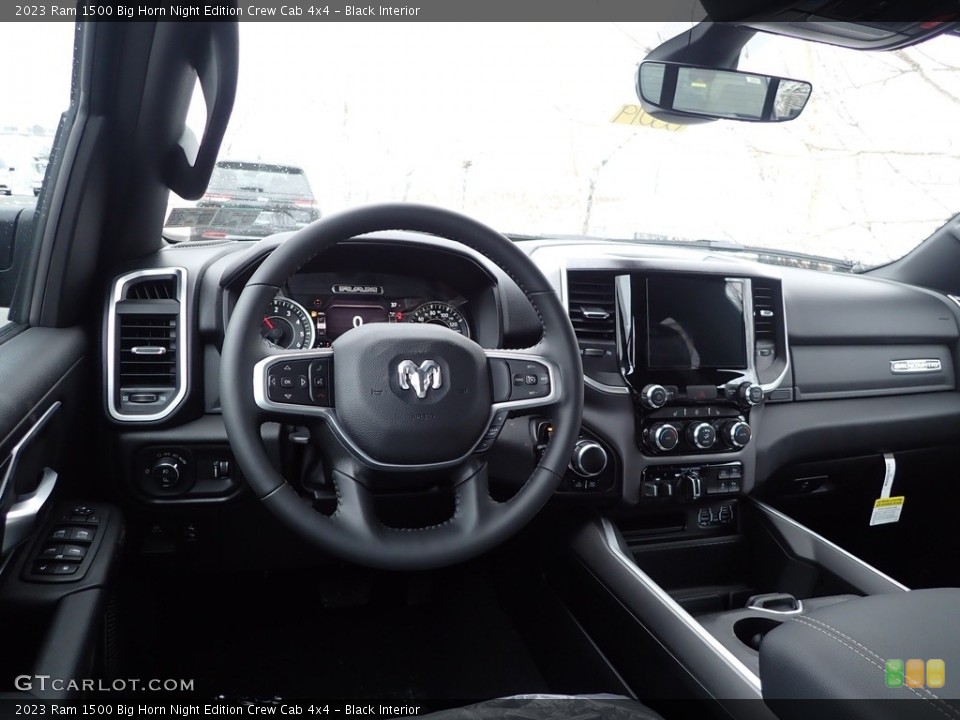 Black Interior Dashboard for the 2023 Ram 1500 Big Horn Night Edition Crew Cab 4x4 #145521938