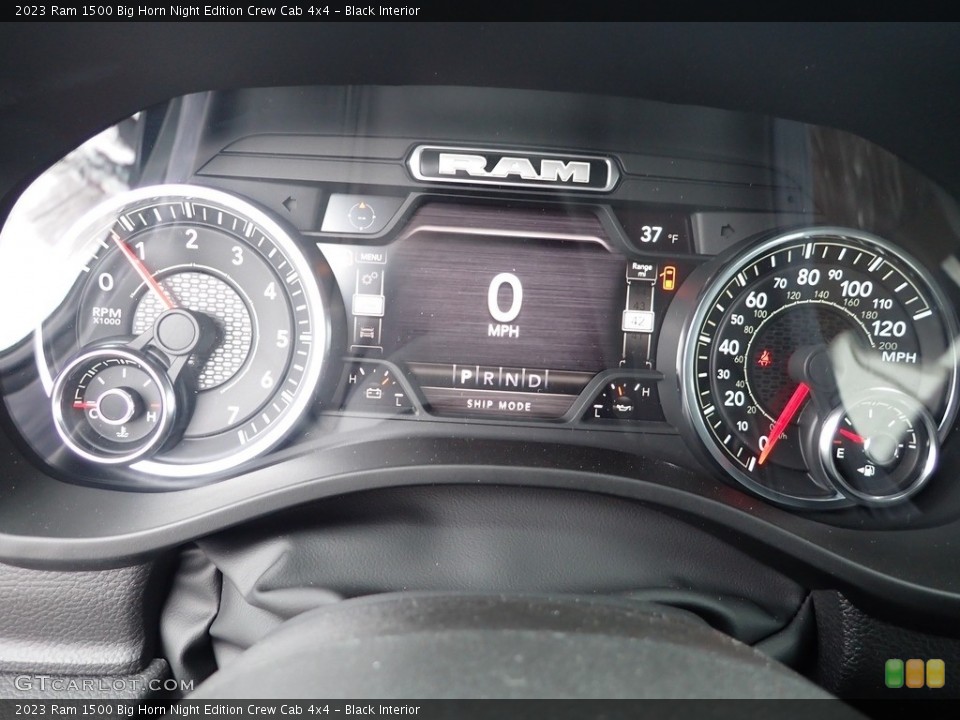 Black Interior Gauges for the 2023 Ram 1500 Big Horn Night Edition Crew Cab 4x4 #145522103