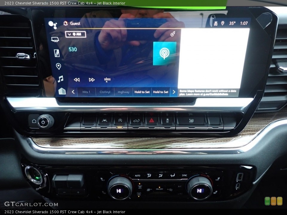 Jet Black Interior Controls for the 2023 Chevrolet Silverado 1500 RST Crew Cab 4x4 #145522433
