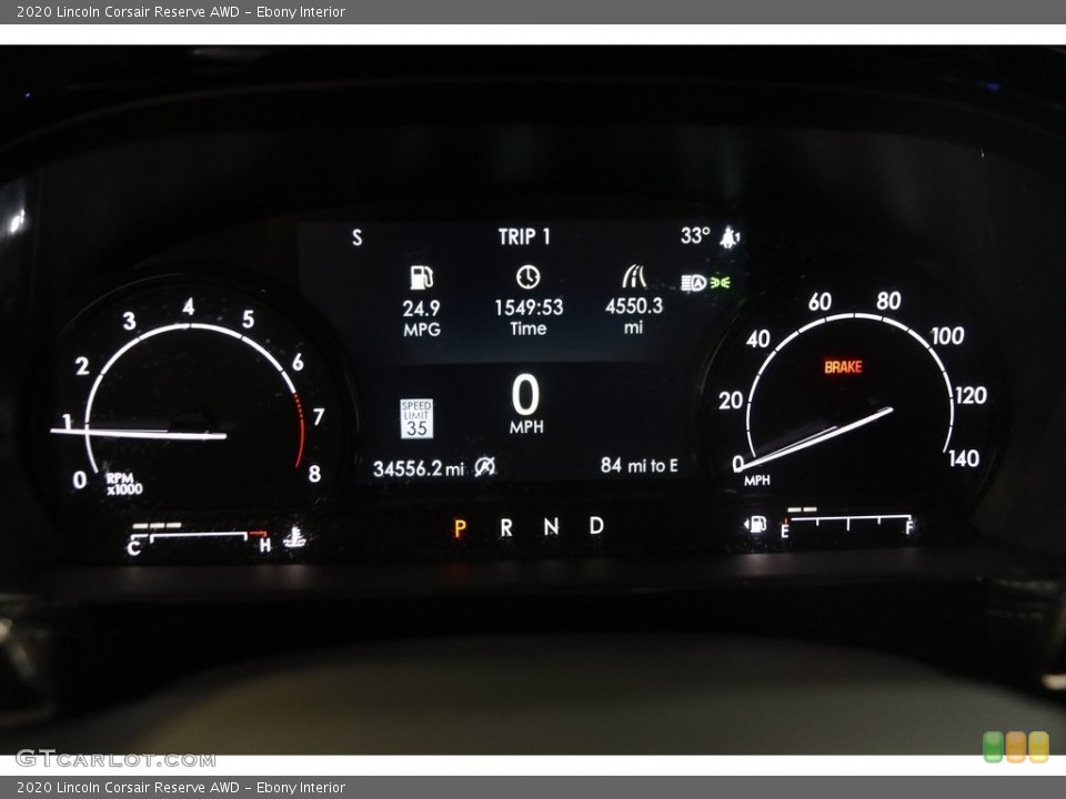 Ebony Interior Gauges for the 2020 Lincoln Corsair Reserve AWD #145523183