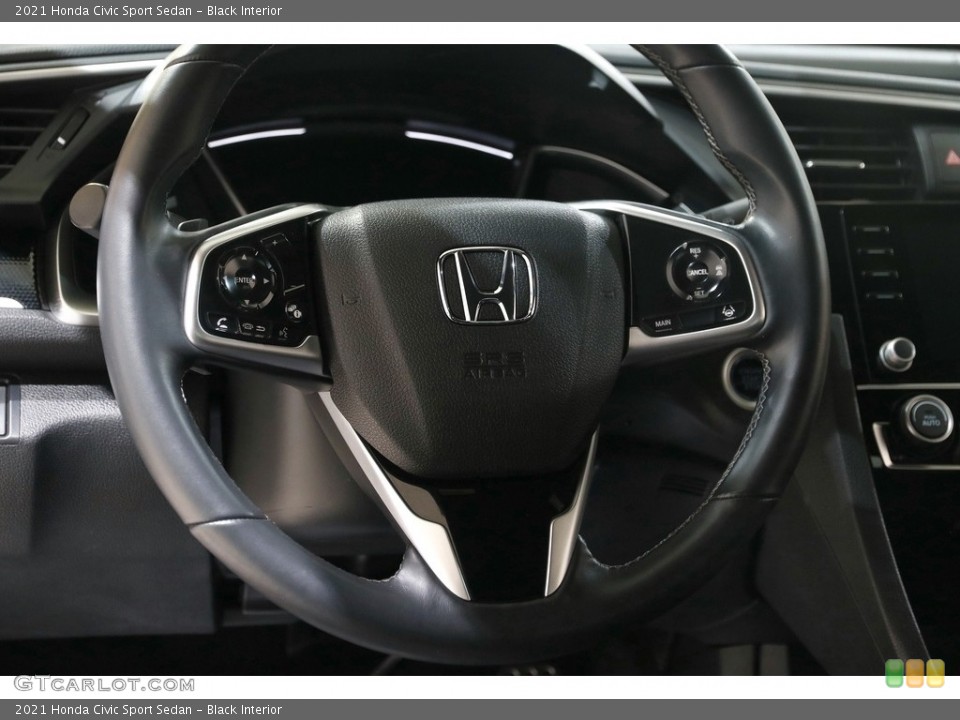 Black Interior Steering Wheel for the 2021 Honda Civic Sport Sedan #145524656