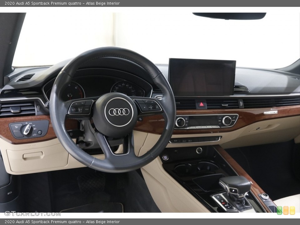 Atlas Beige Interior Dashboard for the 2020 Audi A5 Sportback Premium quattro #145526252