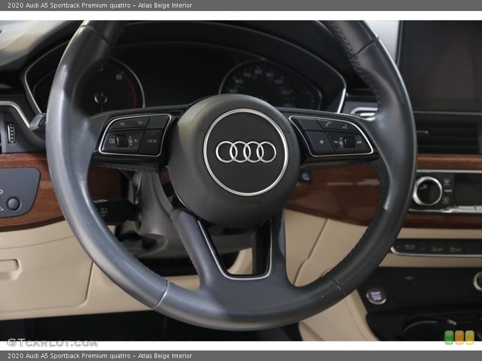 Atlas Beige Interior Steering Wheel for the 2020 Audi A5 Sportback Premium quattro #145526273