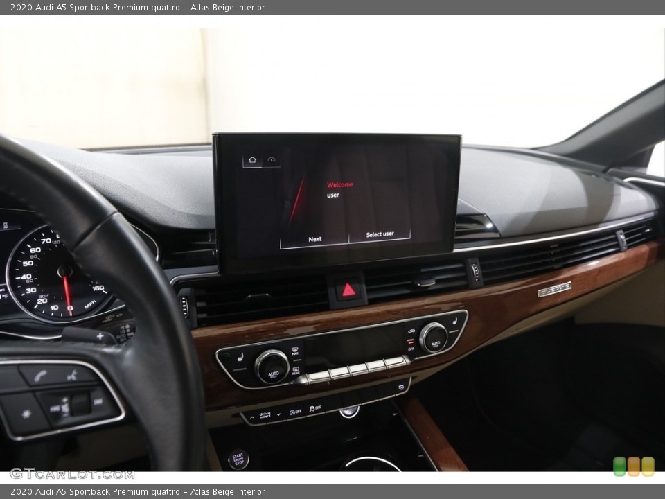 Atlas Beige Interior Dashboard for the 2020 Audi A5 Sportback Premium quattro #145526318