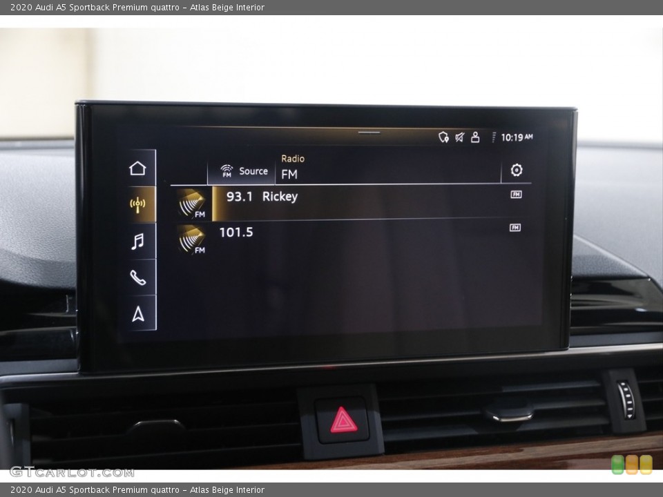 Atlas Beige Interior Controls for the 2020 Audi A5 Sportback Premium quattro #145526354