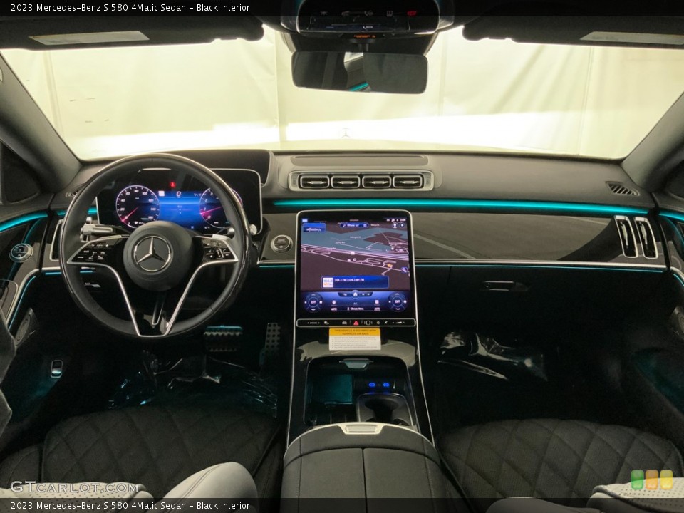 Black Interior Dashboard for the 2023 Mercedes-Benz S 580 4Matic Sedan #145526408