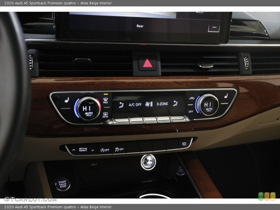 Atlas Beige Interior Controls for the 2020 Audi A5 Sportback Premium quattro #145526417