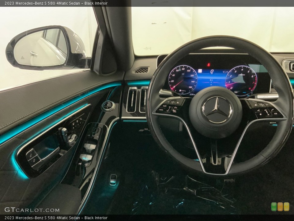 Black Interior Steering Wheel for the 2023 Mercedes-Benz S 580 4Matic Sedan #145526435